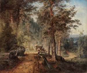 Weg in Häme op een hete zomerdag, 1860