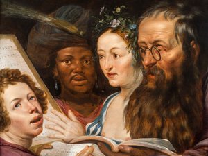 Een allegorie van muziek, 1625 door Werner Jacobsz van den Valckert