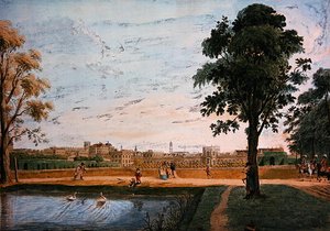 Uitzicht op de Oranjerie, voor de Friedrichsthore bij Kassel door Werner Kobold