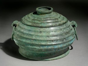 Ritueel voedselvat of gui (brons) door Western Zhou Dynasty Chinese School
