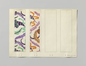 Staal met bedrukte zijde, dessin Blumenhorn door Wiener Werkstätte
