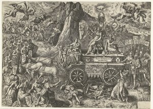 De triomfwagen van de vrede, 1577 door Wierix
