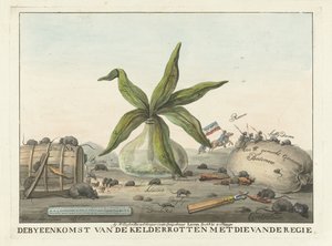Spotprent op de Franse Douanen, 1813-1814