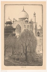 Taj Mahal, Agra door Wijnand Otto Jan Nieuwenkamp (signed by artist)