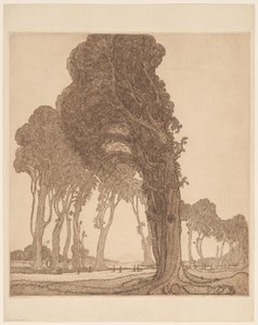 Deel van de grote weg bij de dessa Cakranegara (Tjakranegara) op Lombok door Wijnand Otto Jan Nieuwenkamp