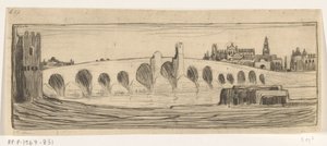 Romeinse brug over de Guadalquivir in Córdoba door Wijnand Otto Jan Nieuwenkamp