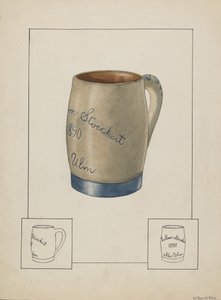 Aardewerken bierpul, ca. 1938