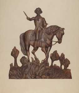 George Washington te paard, ca. 1938 door Wilbur M Rice