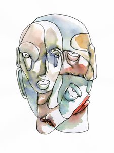 Gefragmenteerde menselijke gezichten