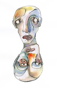 Surrealistisch emotioneel portret door Wildemar Doomgriever