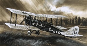 Een De Havilland DH98 van Aircraft Transport  Travel Ltd. door Wilf (20th century) Hardy