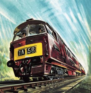 Dieseltrein door Wilf (20th century) Hardy