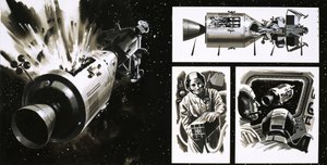 De Apollo 13-missie door Wilf (20th century) Hardy