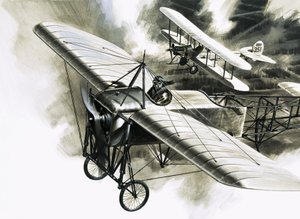 De eerste verkenningsvlucht door de RFC door Wilf (20th century) Hardy