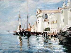 De waterkant, Giudecca, Venetië door Wilfred Gabriel de Glehn