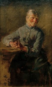 Oude vrouw door Wilhelm Busch