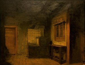 Keuken in de pastorie in Wiedensahl door Wilhelm Busch