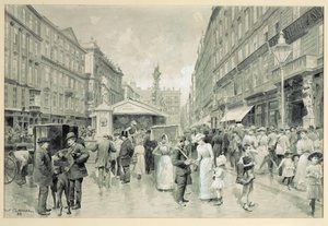 De Graben, het centrale plein in het centrum van Wenen ... door Wilhelm Gause