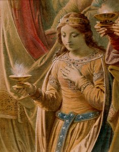 Het wonder van de Graal, uit de Lohengrin Saga, salon (detail)