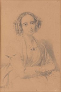 Portret van de componist Fanny Hensel née Mendelssohn 1805-1847, 1847 door Wilhelm Hensel