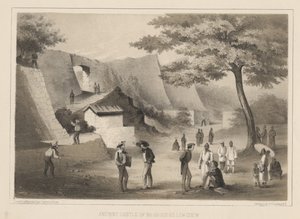 Oud kasteel van Na-Ga-Cus-Ko, Lew Chew, 1855