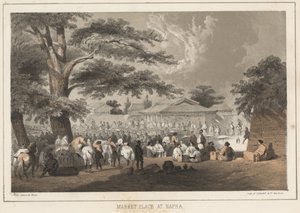 Marktplaats in Napha, 1855 door Wilhelm Joseph Heine