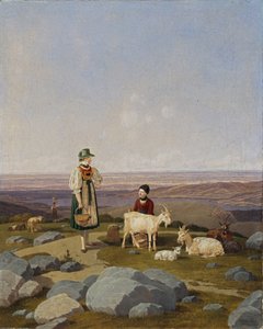 Op Gaisalm door Wilhelm Kobell Ritter von