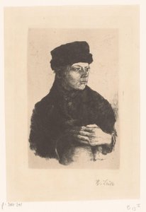 Boerenjongen met kruik door Wilhelm Maria Hubertus Leibl (signed by artist)