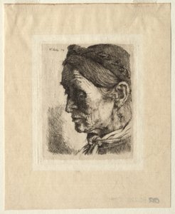 Hoofd van een boerin door Wilhelm Maria Hubertus Leibl