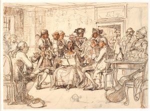 Bellman-motief: Het concert op "3 Byttor", Fredmans epistel nr. 51 door Wilhelm Marstrand