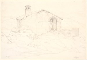 Berglandschap met een hut