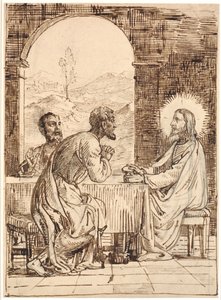 Christus in Emmaüs door Wilhelm Marstrand