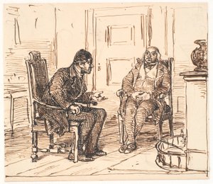 Discussie tussen twee eerwaardigen door Wilhelm Marstrand