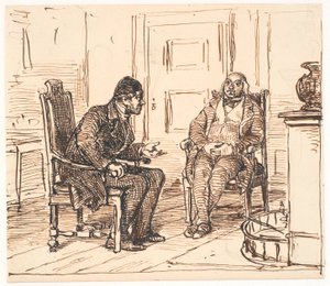 Discussie tussen twee eerwaardigen door Wilhelm Marstrand