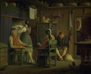 Een moeder van een vrijer spreekt voor haar zoon