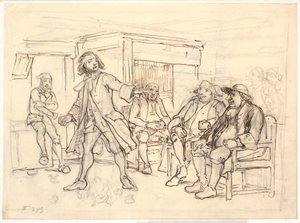 Erasmus Montanus discussieert met Per Degn