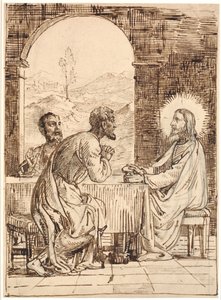 Christus in Emmaüs door Wilhelm Marstrand