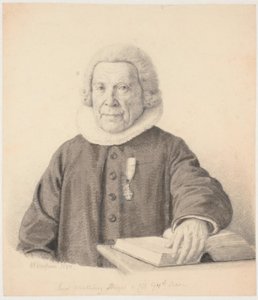 Pastoor "Seyer Malling Beyer in zijn 94e Jaar" door Wilhelm Marstrand