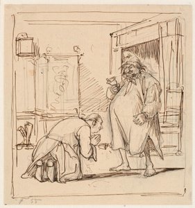 Peder Paars 1e boek 4e zang. Per Degn bang voor de schout