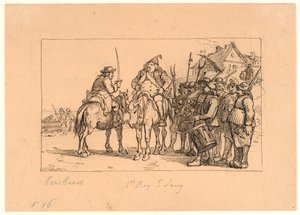 Peer Paars 1. boek 5. zang. De voogd op Anholt en Jens Blok verzamelen hun troepen