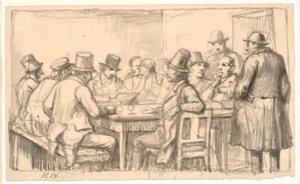 Politici in een kroeg door Wilhelm Marstrand