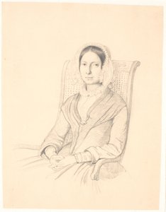 Portret van Sophie Frederikke Raffenberg, zittend in een leunstoel door Wilhelm Marstrand
