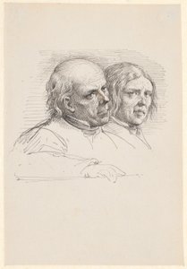 Portretstudie van twee Zweedse boeren door Wilhelm Marstrand