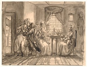 Het Bezoek van de Raadsvrouwen aan Geske door Wilhelm Marstrand