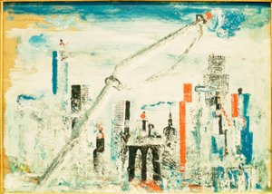 New York, Manhattan met Kraan door Wilhelm Thöny