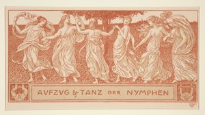 Optocht en dans van de nimfen door Wilhelm Volz