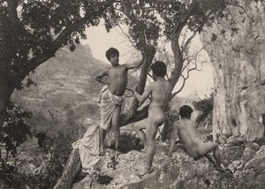 Studie van mannelijke naakten, ca. 1900 door Baron Wilhelm von Gloeden