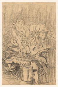 Vaas met tulpen