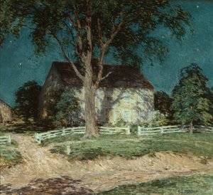 Old Homestead Connecticut, ca. 1914 (olieverf op doek) door Willard Leroy Metcalf
