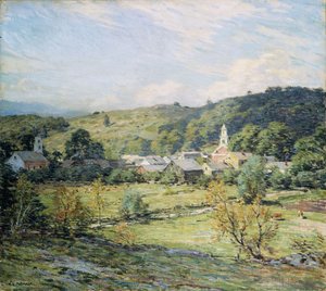 Septemberochtend, Plainfield, New Hampshire door Willard Leroy Metcalf